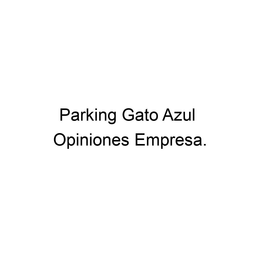 emparedado Listo Rechazar Opiniones Parking Gato Azul, Madrid ▷ 911610192